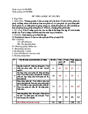 Đề thi lại hoc kỳ II môn Toán Lớp 6 - Năm học 2020-2021